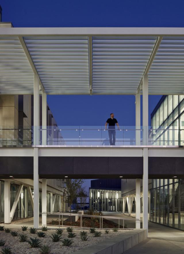 Outside of Gallagher Hall at Night